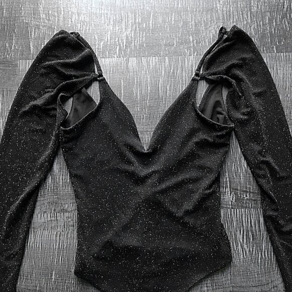 h:ours Logan Lurex Bodysuit Sz S - Picture 7 of 14